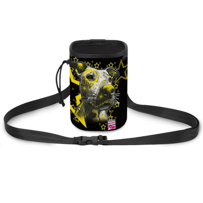 NomNom Bag Motte1 - Leckerchenbeutel, Leckerli, Futterbeutel, bunt, Oxfordstoff, AmStaff, Staffordshire, Pit, Pitbull, SOKA, Listenhund