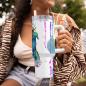 Preview: Tumbler mit Hundemotiv Alec - Edelstahl, Becher, 1L, mit Strohhalm, bunt, Motive in Digitaler Popart, Mischling, Mix, Deutscher Schäferhund