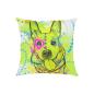 Preview: Weiches, bequemes Sofakissen, mit bunten Hundemotiven, American Staffordshire Terrier, AmStaff, Staff, Staffi, Pitbull, Piti, Pitbullterrier