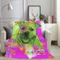 Preview: Decke Angel -  Fleecedecke, kuschlig, weich, bunt, Motive in Digitaler Popart, 152cm x 203cm, bunt, Staff, Amstaff, Staffordshire, Soka, Listenhund, Bollerkopf, Mix