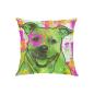 Preview: Weiches, bequemes Sofakissen, mit bunten Hundemotiven, American Staffordshire Terrier, AmStaff, Staff, Staffi, Pitbull, Piti, Pitbullterrier