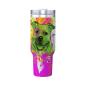 Preview: Tumbler mit Hundemotiv Angel - Edelstahl, Becher, 1L, mit Strohhalm, bunt, Motive in Digitaler Popart, AmStaff, Staffordshire, SOKA, Listenhund