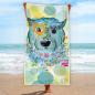 Preview: Badehandtuch Anton – Popart-Hundemotiv, 75x165 cm, 100 % Polyester, weich & schnelltrocknend