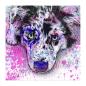 Preview: Aussie: Bild von einem Australian Shepperd Aussie in Digitaler Popart, bunt mit dicken Outlines