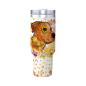 Preview: Tumbler mit Hundemotiv Bumsi - Edelstahl, Becher, 1L, mit Strohhalm, bunt, Motive in Digitaler Popart, AmStaff, Staffordshire, SOKA, Listenhund