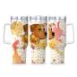 Preview: Tumbler mit Hundemotiv Bumsi - Edelstahl, Becher, 1L, mit Strohhalm, bunt, Motive in Digitaler Popart, AmStaff, Staffordshire, SOKA, Listenhund