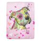 Preview: Decke Calli -   Fleecedecke, kuschlig, weich, bunt, Motive in Digitaler Popart, 152cm x 203cm, bunt, SOKA, Listenhund, AmStaff, Staff, Staffordshire, Pitbull, Pit, Bollerkopf, Bollerherz