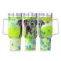 Preview: Tumbler mit Hundemotiv Dio - Edelstahl, Becher, 1L, mit Strohhalm, bunt, Motive in Digitaler Popart, AmStaff, Staffordshire, SOKA, Listenhund