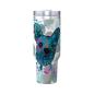Preview: Tumbler mit Hundemotiv Elli - Edelstahl, Becher, 1L, mit Strohhalm, bunt, Motive in Digitaler Popart, Französische Bulldogge, Bully, Frenchi