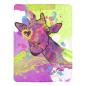 Preview: Decke Giraffe -  Fleecedecke, kuschlig, weich, bunt, Motive in Digitaler Popart, 152cm x 203cm, bunt, Afrikanisch, Langhals