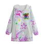 Preview: Regenjacke von vorne mit Hundemotiv Hazel vorne auf Herzhöhe