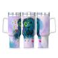 Preview: Tumbler mit Hundemotiv Itchy - Edelstahl, Becher, 1L, mit Strohhalm, bunt, Motive in Digitaler Popart, AmStaff, Staffordshire, SOKA, Listenhund