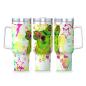 Preview: Tumbler mit Hundemotiv Luna - Edelstahl, Becher, 1L, mit Strohhalm, bunt, Motive in Digitaler Popart, Mischling, Mix, Strassenhund