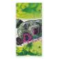 Preview: Strandtuch, Badetuch, Saunatuch mit buntem Hundemotiv in digitaler Popart mit Hunde Motiv Motte4