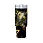 Preview: Tumbler mit Hundemotiv Motte1 - Edelstahl, Becher, 1L, mit Strohhalm, bunt, Motive in Digitaler Popart, AmStaff, Staffordshire, SOKA, Listenhund