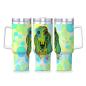Preview: Tumbler mit Hundemotiv Paolo - Edelstahl, Becher, 1L, mit Strohhalm, bunt, Motive in Digitaler Popart, Mischling, Mix, Basset Hound