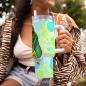 Preview: Tumbler mit Hundemotiv Paolo - Edelstahl, Becher, 1L, mit Strohhalm, bunt, Motive in Digitaler Popart, Mischling, Mix, Basset Hound
