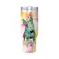Preview: Tumbler mit Hundemotiv Paul - Edelstahl, Becher, 1L, mit Strohhalm, bunt, Motive in Digitaler Popart, Bullterrier, Bulli, SOKA, Listenhund, Mini