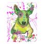 Preview: Decke Roxy -  Fleecedecke, kuschlig, weich, bunt, Motive in Digitaler Popart, 152cm x 203cm, bunt, Mini,Bullterrier, Bulli