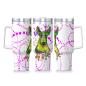 Preview: Tumbler mit Hundemotiv Roxy - Edelstahl, Becher, 1L, mit Strohhalm, bunt, Motive in Digitaler Popart, SOKA, Listenhund, Bullterrier, Bulli