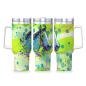 Preview: Tumbler mit Pferdemotiv Tasci - Edelstahl, Becher, 1L, mit Strohhalm, bunt, Motive in Digitaler Popart, Pferd, Rennpferd