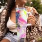 Preview: Tumbler mit Hundemotiv Tayra - Edelstahl, Becher, 1L, mit Strohhalm, bunt, Motive in Digitaler Popart, AmStaff, Staffordshire, SOKA, Listenhund