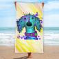 Preview: Badehandtuch Tootsi – Popart-Hundemotiv, 75x165 cm, 100 % Polyester, weich & schnelltrocknend