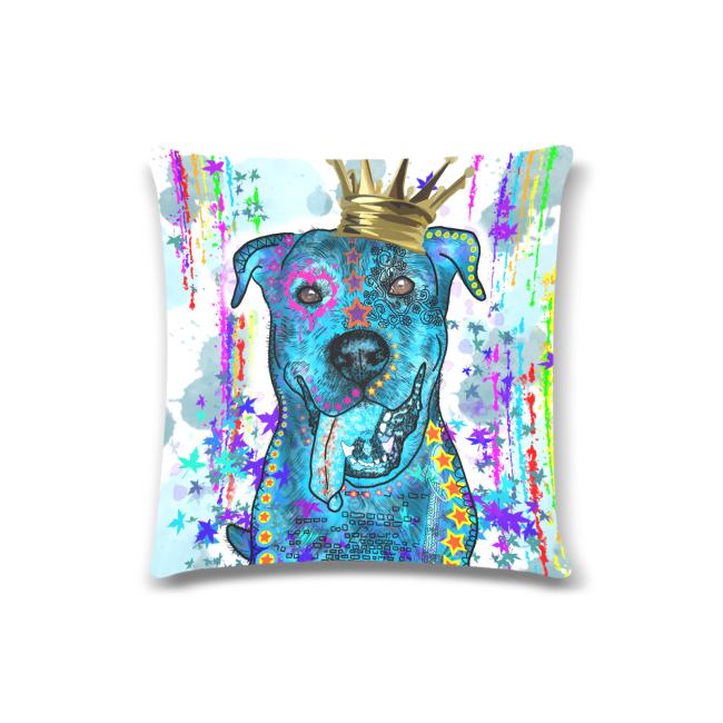 Sofakissen-Bezug Alec- Popart Hundeporträt, 50x50 cm, Baumwolle & Polyester, beidseitig bedruckt, waschbar