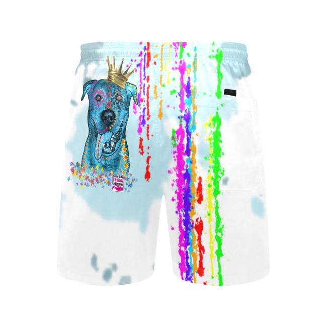 Badehose mit Hundemotiv Alec - Badehose, Shorts, Strand, bunt, Swimwear, Schäferhund, German Sheppered, Dog, Mix