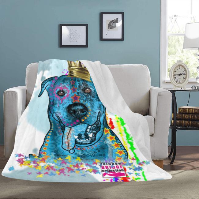 Decke Alec -  Fleecedecke, kuschlig, weich, bunt, Motive in Digitaler Popart, 152cm x 203cm, bunt, Deutscher Schäferhund, German Shepherd, Schäfi, Mix