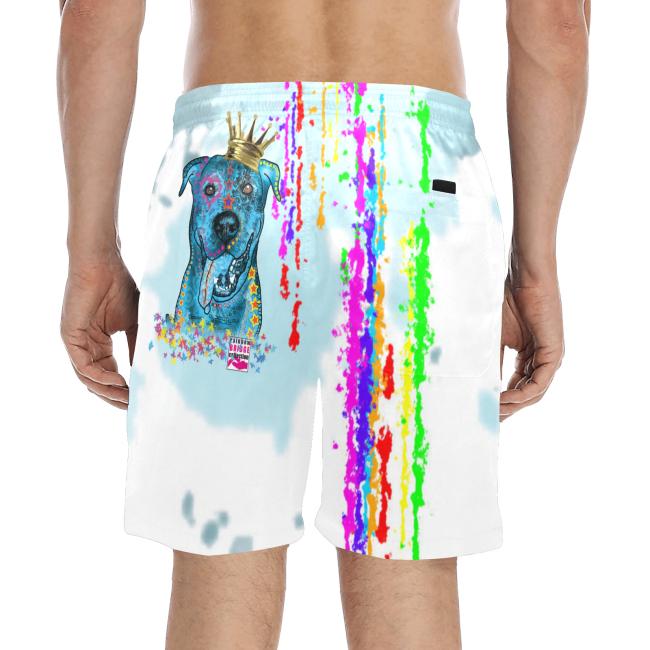 Preview: Badehose mit Hundemotiv Alec - Badehose, Shorts, Strand, bunt, Swimwear, Schäferhund, German Sheppered, Dog, Mix