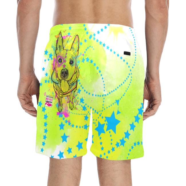 Preview: Badehose mit Hundemotiv Amy3 - Badehose, Shorts, Strand, bunt, Swimwear, Bademode, Staffordshire, AmStaff, Staff, Pitbull, Pit, SOKA, Listenhund