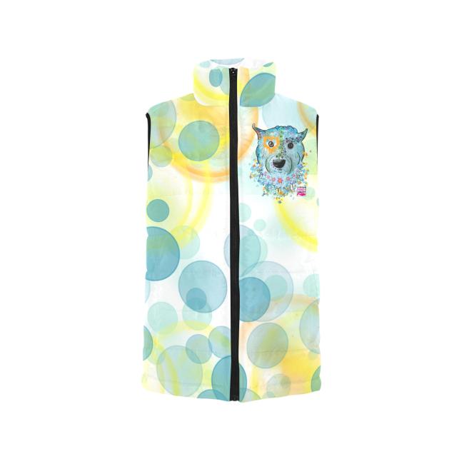 Weste mit Hundemotiv Anton - 100 % Polyester, Wattiertes Futter, Ärmellos, bunt, Hundemotiv, Mischling, Mix, West Highland Terrier