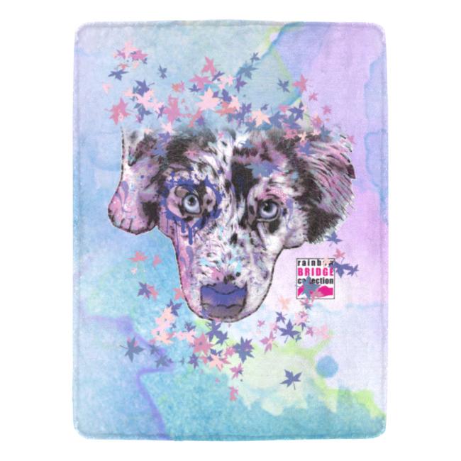 Decke Aussie  -  Fleecedecke, kuschlig, weich, bunt, Motive in Digitaler Popart, 152cm x 203cm, bunt, Australian Shepherd