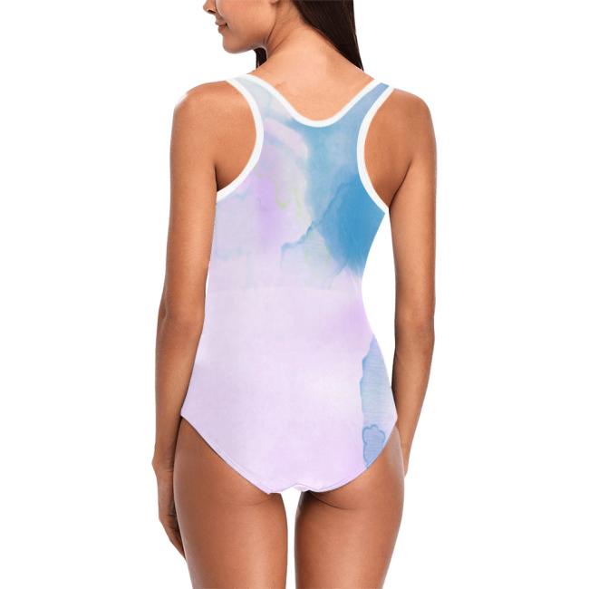 Preview: Badeanzug Hundemotiv Aussie -  85% Polyester, 15% Spandex, Wasserecht, mit Innenfutter, bunt, Australian Shepherd, Mix, Mischling, Größe XS-5XL, Bademode