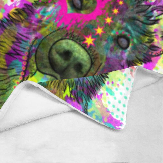 Preview: Decke Bootsmann -  Fleecedecke, kuschlig, weich, bunt, Motive in Digitaler Popart, 152cm x 203cm, bunt, Deutscher Schäferhund, German Shepherd, Schäfi, Mix