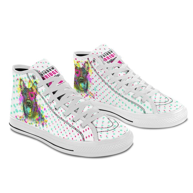 Preview: Sneaker mit Hundemotiv Bootsmann - Turnschuh, Sportschuh, bunt, Unisex, Grösse 36-46, Mischling, Mix, Deutscher Schäferhund