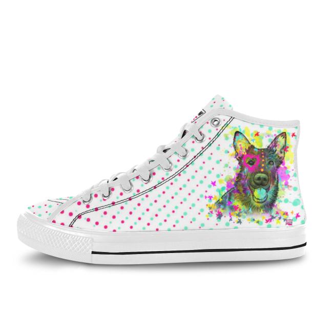 Sneaker mit Hundemotiv Bootsmann - Turnschuh, Sportschuh, bunt, Unisex, Grösse 36-46, Mischling, Mix, Deutscher Schäferhund