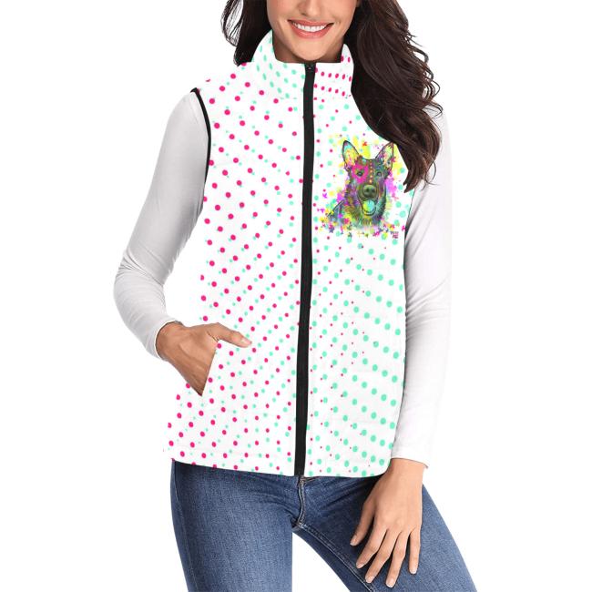 Preview: Weste mit Hundemotiv Bootsmann - 100 % Polyester, Wattiertes Futter, Ärmellos, bunt, Hundemotiv, Deutscher Schäferhund, Mischling, Mix