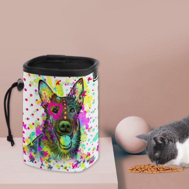 Preview: NomNom Bag Bootsmann - Leckerchenbeutel, Leckerli, Futterbeutel, bunt, Oxfordstoff, Mix, Mischling, Deutscher Schäferhund