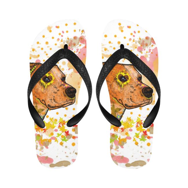 Flip Flops Hundemotiv Bumsi - Strandsandalen, Sandalen, bunt, Grösse 38-45, Unisex, AmStaff, Staffordshire, Staff, Pitbull, Pit, SOKA, Familienhunde