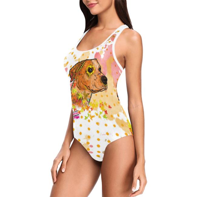 Preview: Badeanzug Hundemotiv Bumsi -  85% Polyester, 15% Spandex, Wasserecht, mit Innenfutter, bunt, Größe XS-5XL, Bademode, AmStaff, Staff, Staffordshire, SOKA, Listenhund