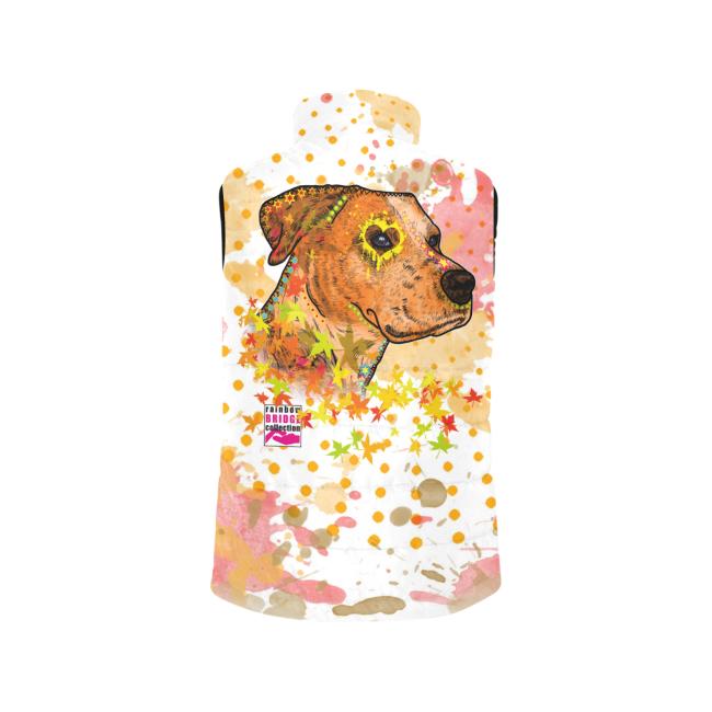 Preview: Weste mit Hundemotiv Bumsi - 100 % Polyester, Wattiertes Futter, Ärmellos, bunt, Hundemotiv, AmStaff, Staff, Staffordshire, Pitbull, Pit