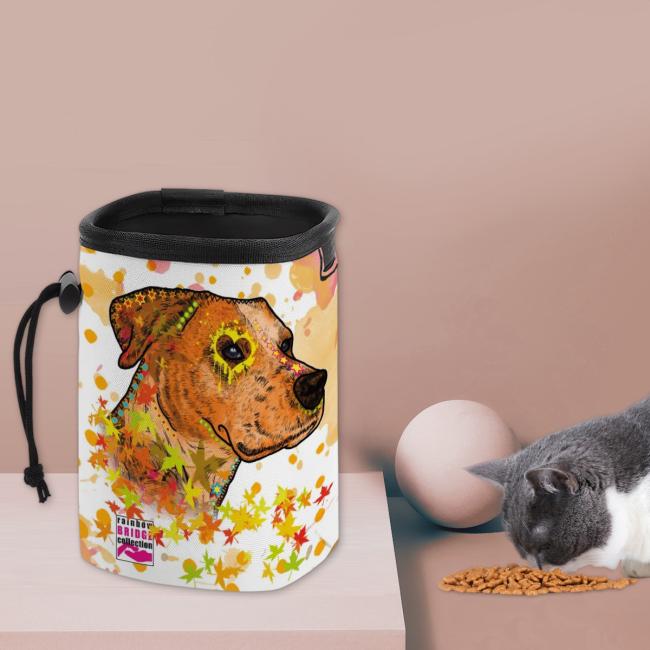 Preview: NomNom Bag Bumsi - Leckerchenbeutel, Leckerli, Futterbeutel, bunt, Oxfordstoff, AmStaff, Staffordshire, Pit, Pitbull, SOKA, Listenhund