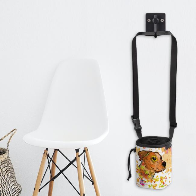 Preview: NomNom Bag Bumsi - Leckerchenbeutel, Leckerli, Futterbeutel, bunt, Oxfordstoff, AmStaff, Staffordshire, Pit, Pitbull, SOKA, Listenhund