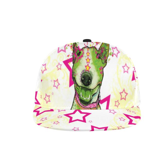 Cap Bärbel – Baumwoll-Polyester-Mix, verstellbar, Unisex, One Size, bunt, Mischling, SOKA, Listenhund, Bullterrier, Bulli, Mini Bullterrier