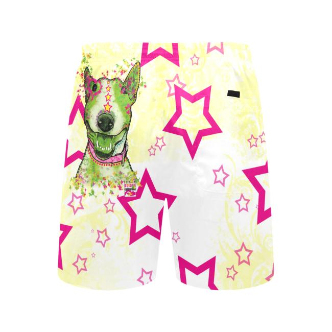 Badehose mit Hundemotiv Bärbel - Badehose, Shorts, Strand, bunt, Swimwear, Bademode, Bullterrier, Bulli, Mix, Mischling