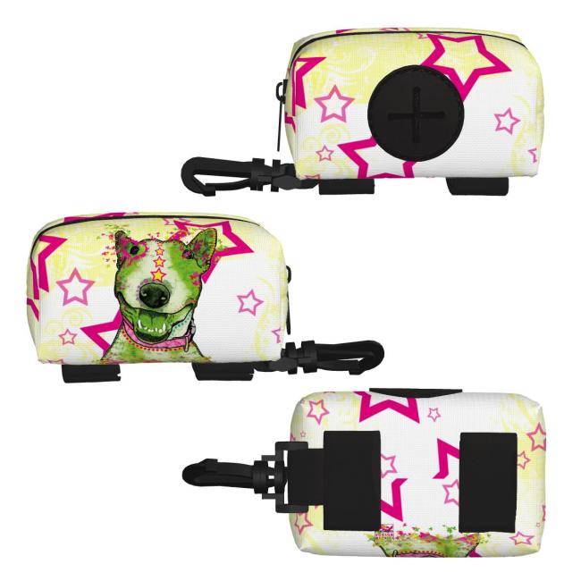 Kack & Pack mit Hundemotiv Bärbel - Hundekottütentasche, Hundekotbeutelhalter, bunt, Polyster, Bullterrier, Bulli, SOKA, Listenhund, Mischling, Mix