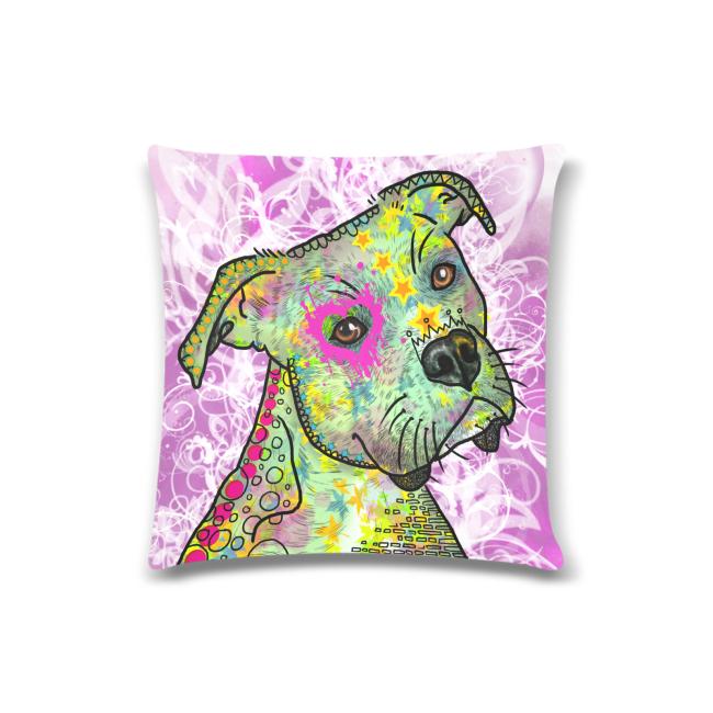 Sofakissen-Bezug Calli Callmund- Popart Hundeporträt, 50x50 cm, Baumwolle & Polyester, beidseitig bedruckt, waschbar