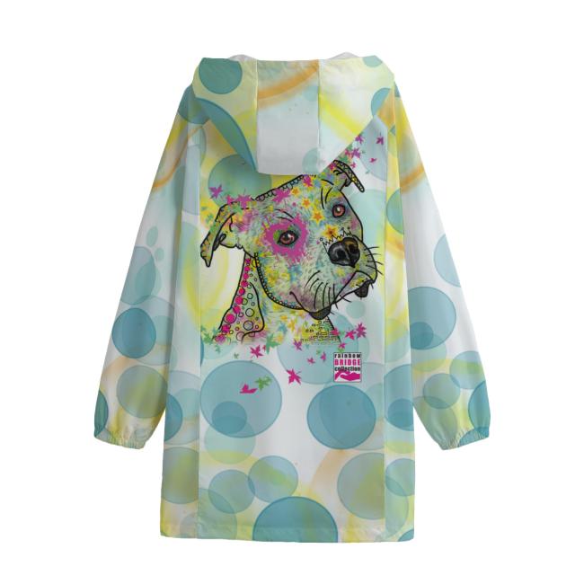 Regenjacke mit Hundemoiv Sancho von Hinten
